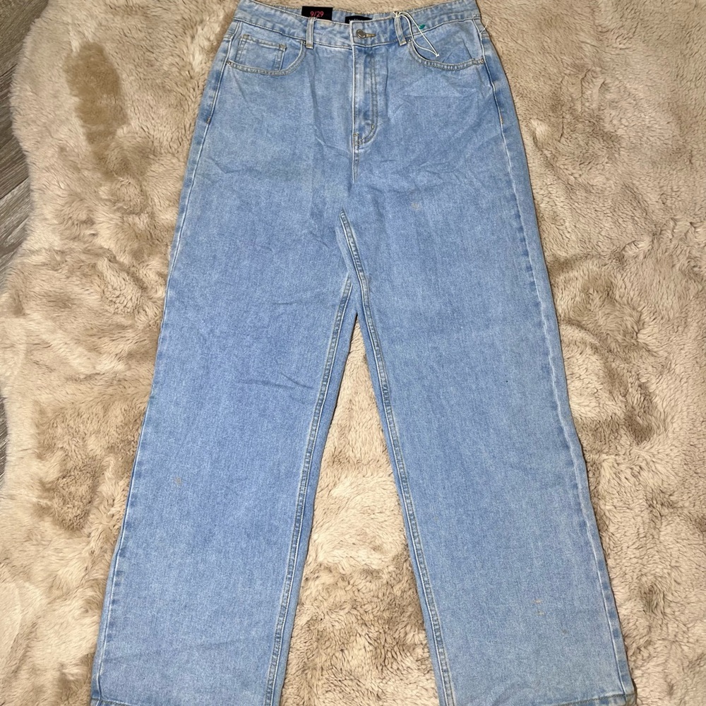 Angel Kiss Light Blue Straight Leg Men’s Jeans